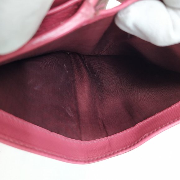 Prada Red Leather Credit Card Bifold Wallet - Picture 13 of 16